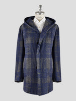 Kiton Knt Gray Blue Cashmere Pa Overcoat