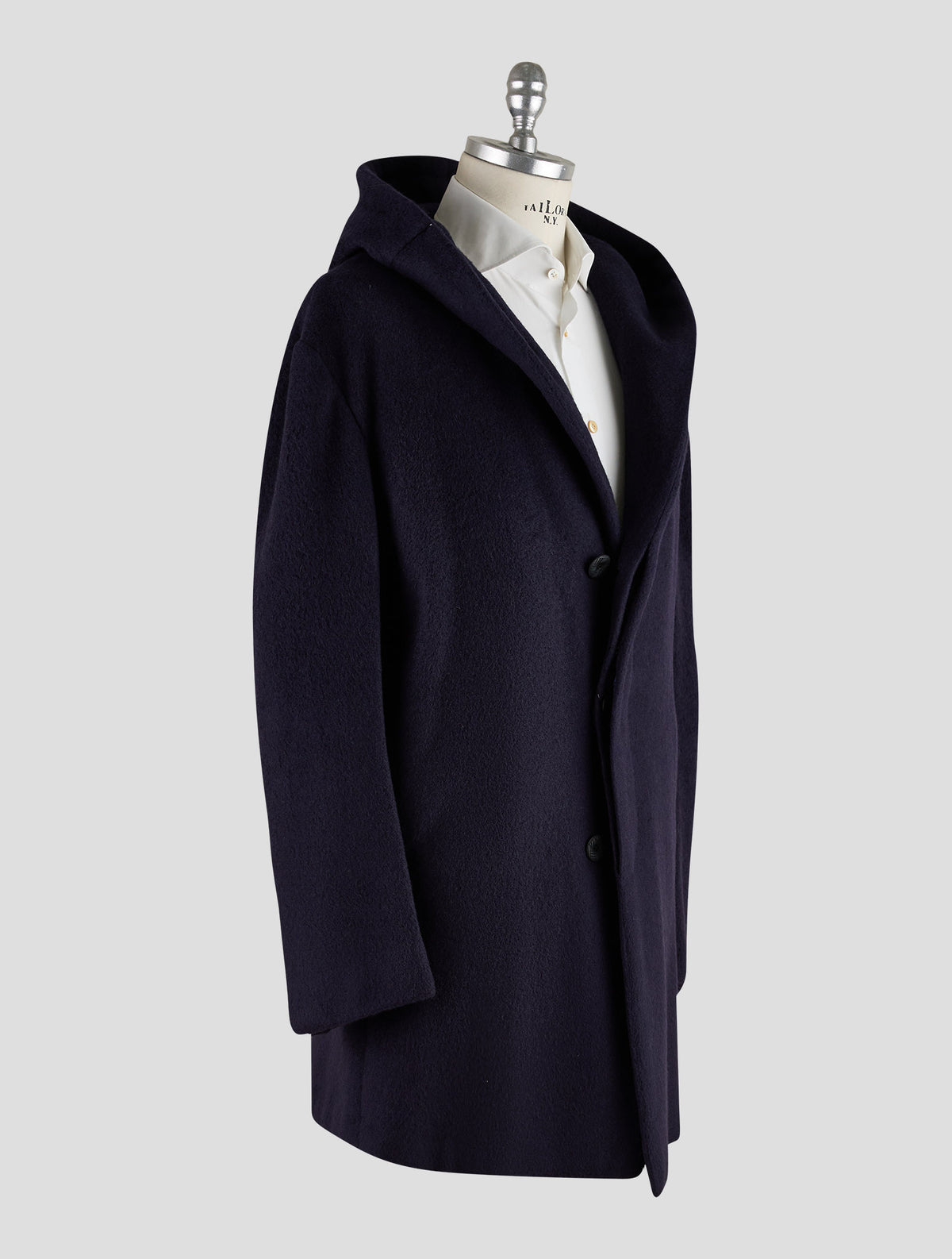 Kiton Knt Dark Blue Cashmere Pa Overcoat