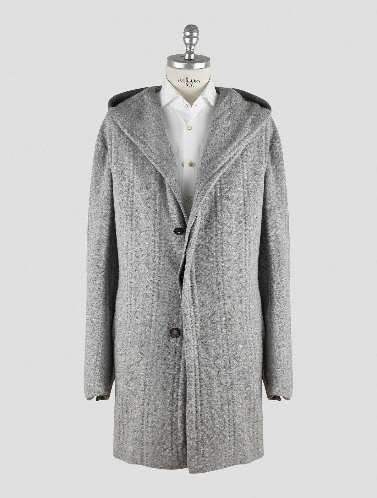 Kiton Knt Gray Cashmere Overcoat
