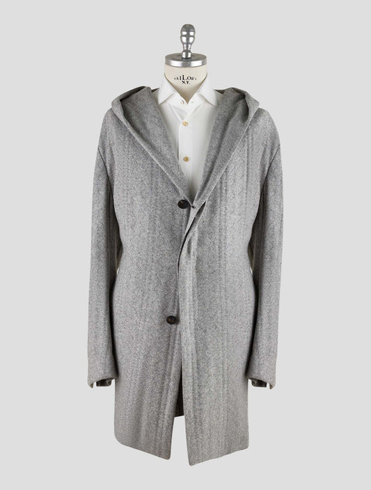 Kiton Knt Gray Cashmere Overcoat