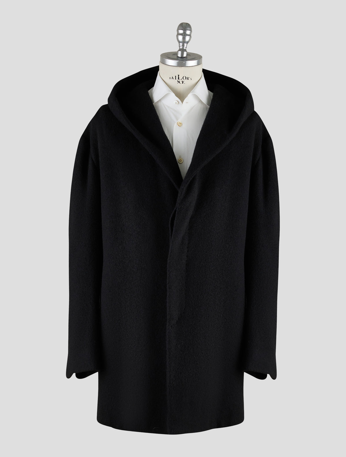 Kiton Knt Black Cashmere Pa Overcoat