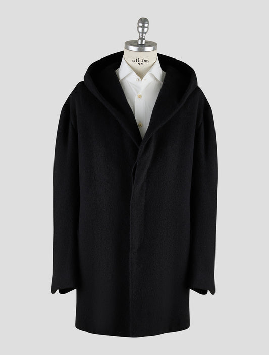 Kiton Knt Black Cashmere Pa Overcoat
