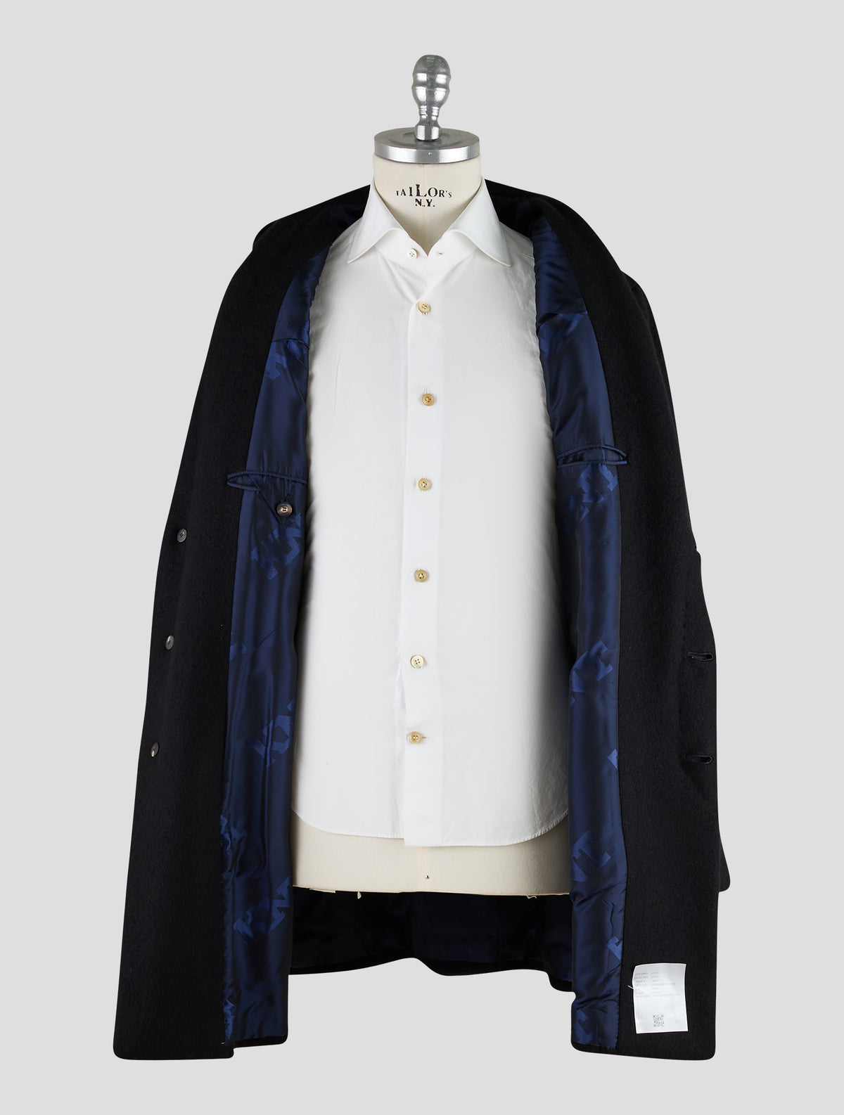 Kiton Knt Black Cashmere Pa Overcoat