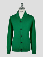 Kiton Knt Green Cotton Cardigan
