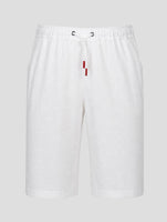 Kiton White Cotton Short Pants